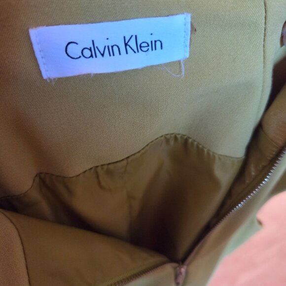Calvin Klein Chartreuse Green Zipper Dress - Picture 4 of 4